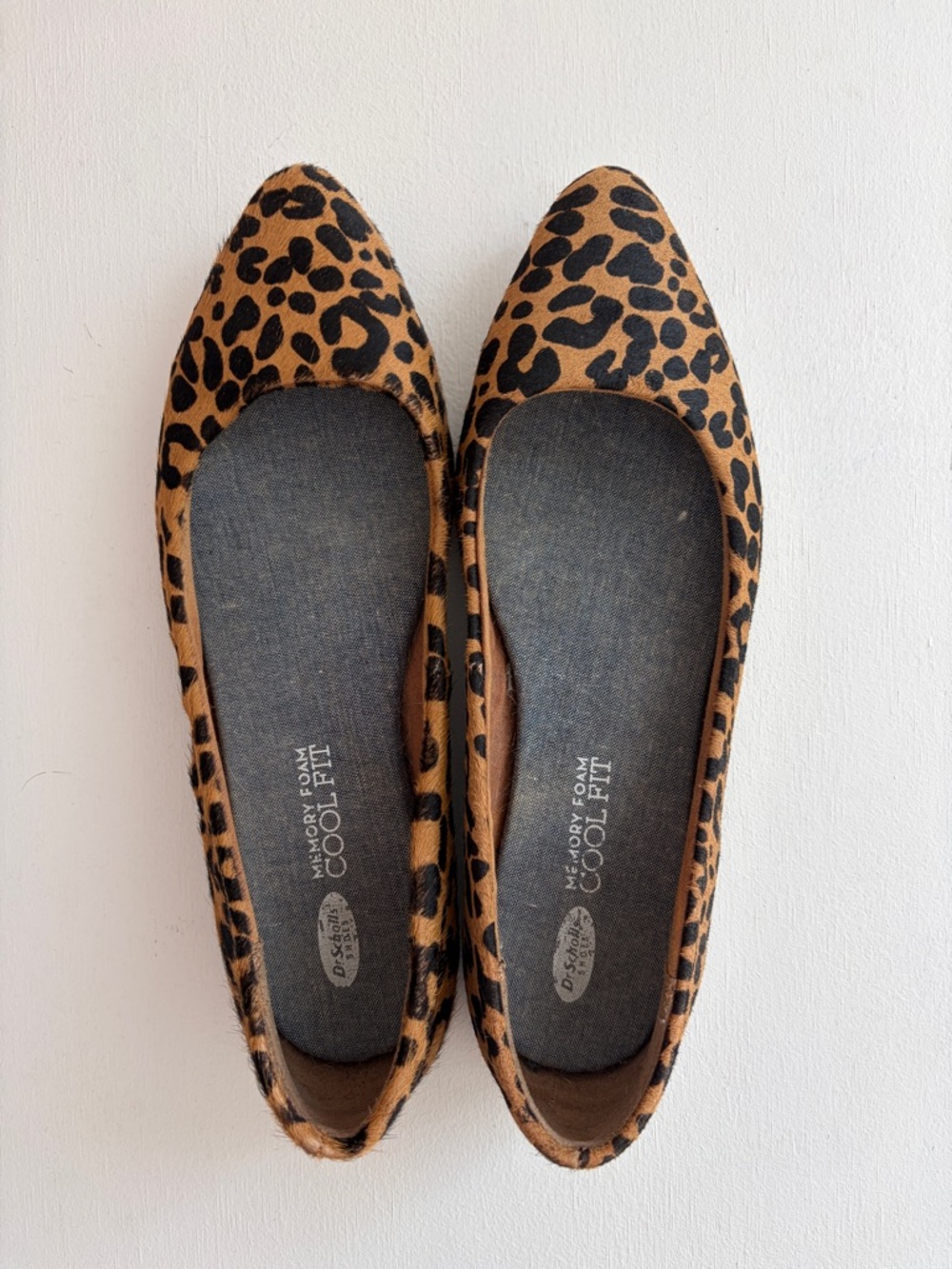 Calf hair pointy toe flats - size 7